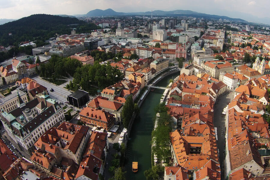 pogled na Ljubljano
