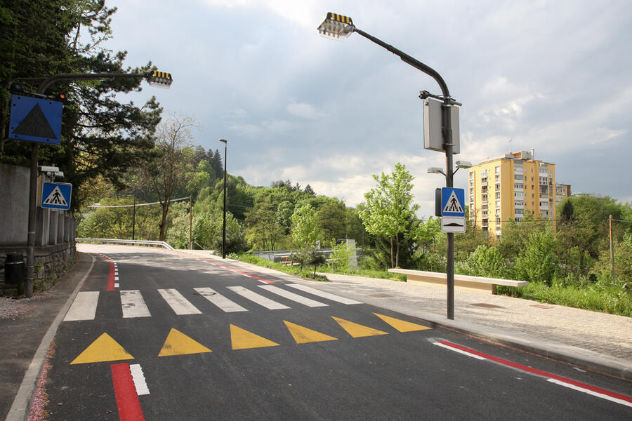 Prenovljena Hradeckega cesta v letu 2018, foto: Nik Rovan