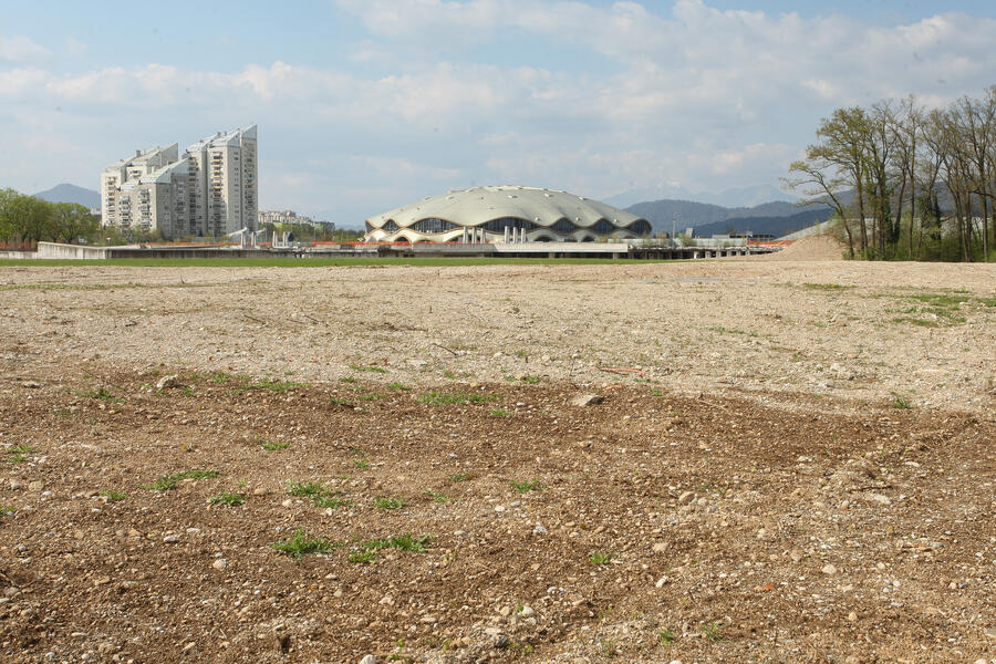 Gradnja nogometnih igrisc v Stozicah, foto: N. Rovan
