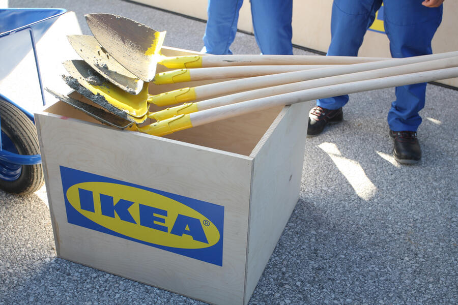 Polaganje temeljnega kamna za trgovino IKEA Foto: Nik Rovan