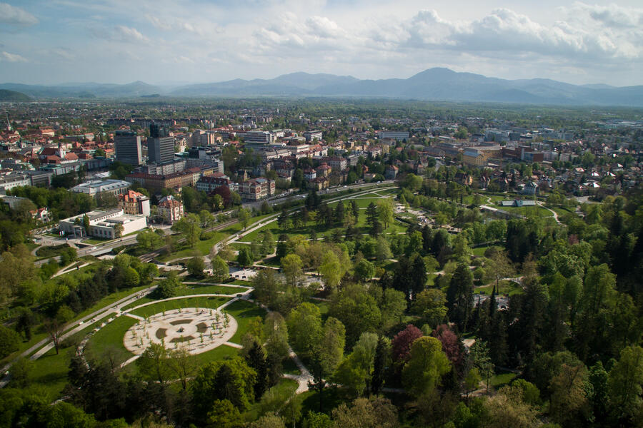 pogled na zeleno Ljubljano