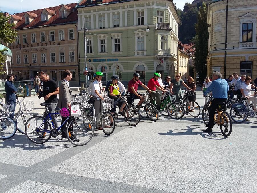 Eden od kolesarskih tehničnih ogledov Ljubljane, foto: Vita Kontić