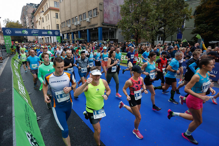 the runners at the Ljubljana marathon