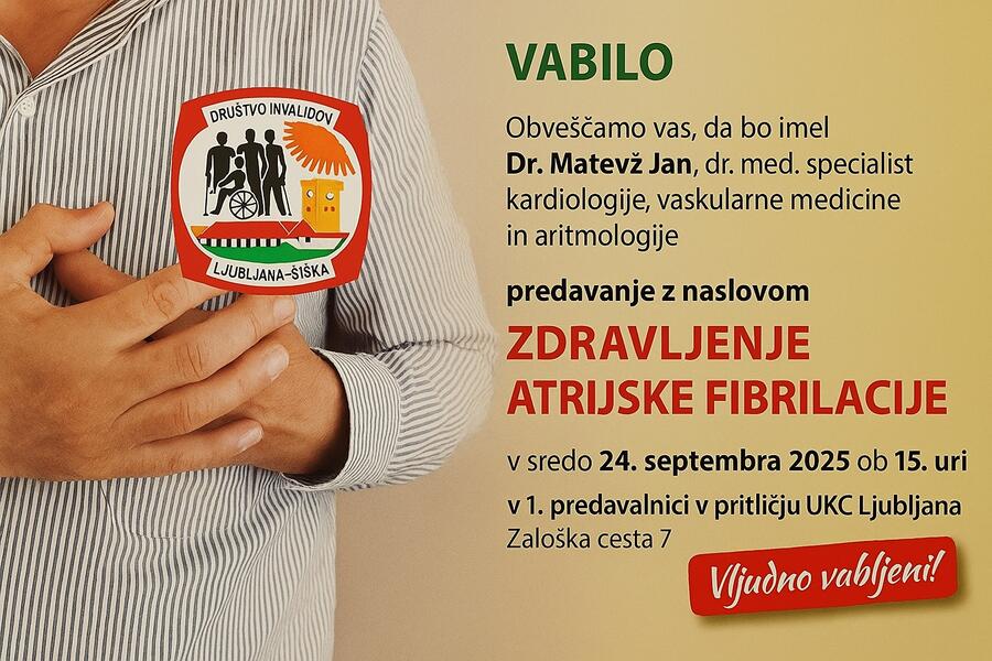 Vabilo na predavanje. Vir: ČS Šiška
