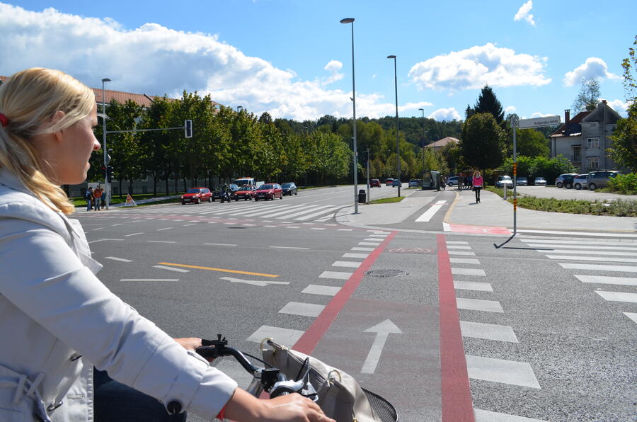 Cycle lanes in Ljubljana photo V.Kontic