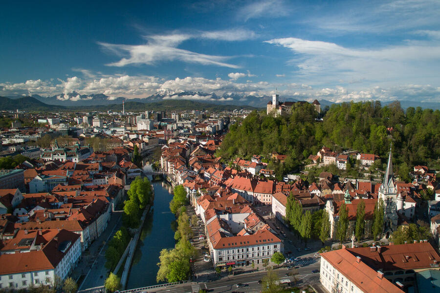 Ljubljana city view