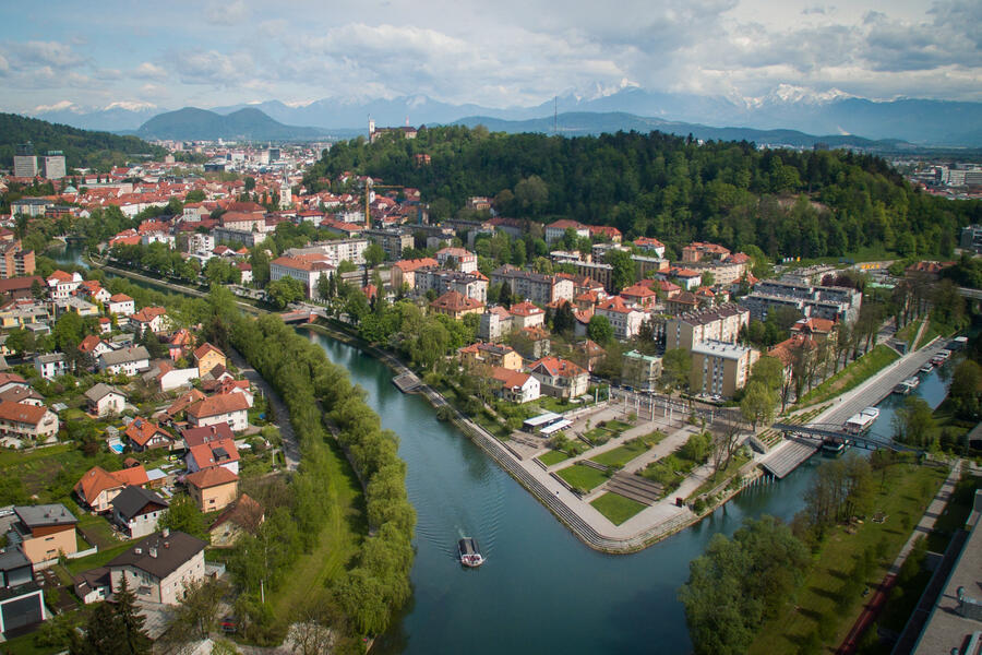 Among the trees, by the water or by the pool. Everything can be done in Ljubljana. Photo: STA