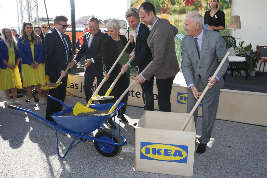 Foundation stone laid for Ikea, photo: Nik Rovan