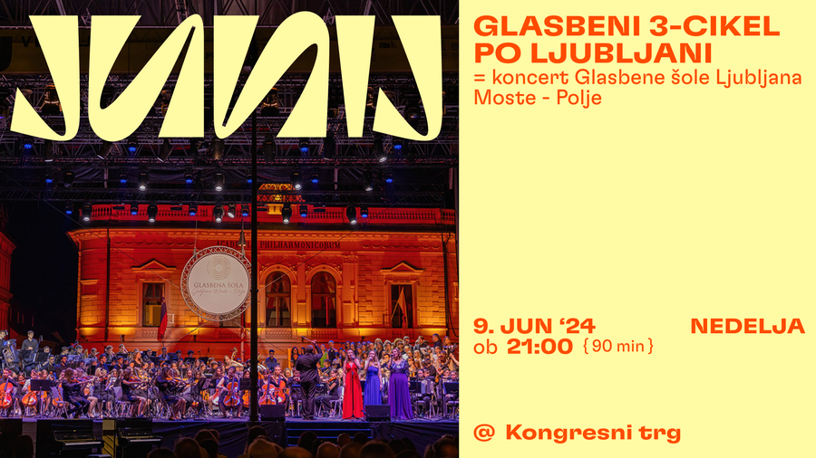 Junij v Ljubljani: Banner Glasbeni 3-cikel po Ljubljani