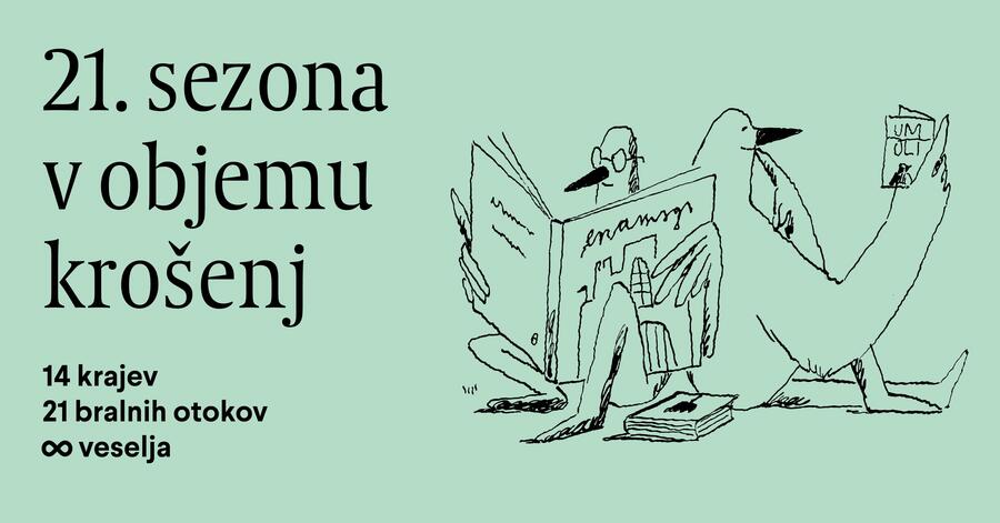 Banner Knjižnica pod krošnjami. Vir: Divja misel