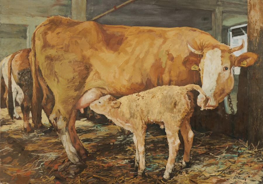 Lara Je e Brezmade no spo etje 2014 olje na platnu 270x190 cm