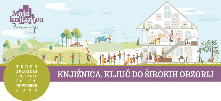 Banner Teden splosnih knjiznic 2023. Foto: Združenje splošnih knjižnic