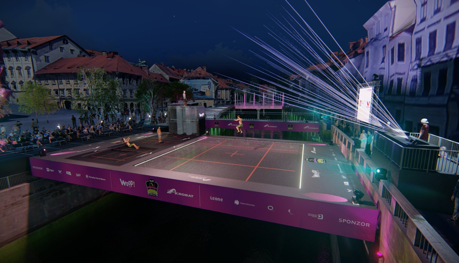 Vizualizacija trampolina nad Ljubljanico, vir: WOOP