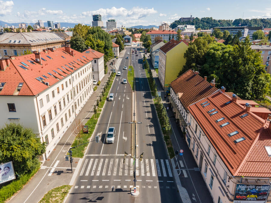 Prenovljena Tržaška cesta. Foto: Nino Kolarev, LPT