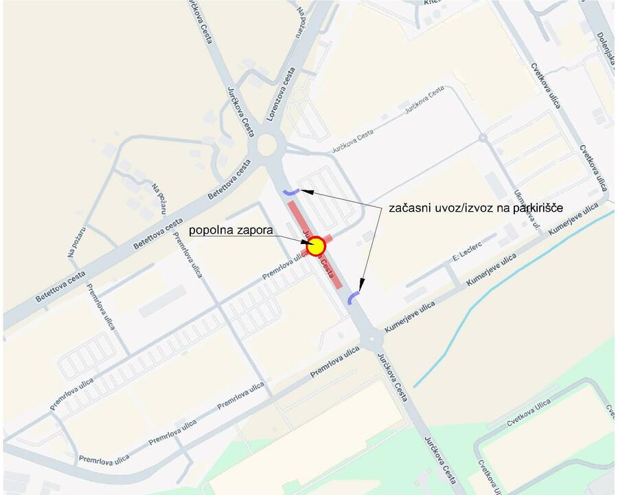 Zemljevid zapore krozisce Rudnik vir LPT