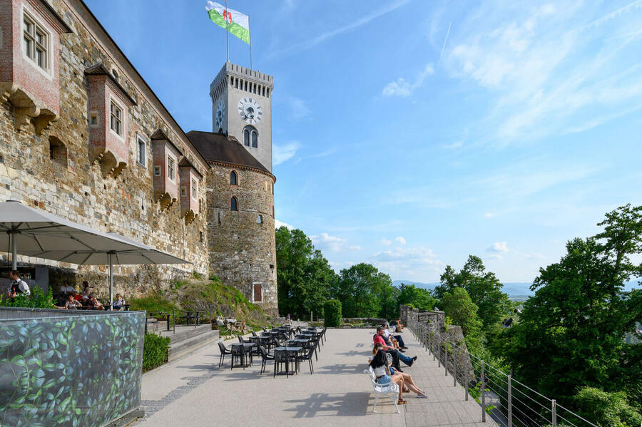 The Ljubljana castle in spring