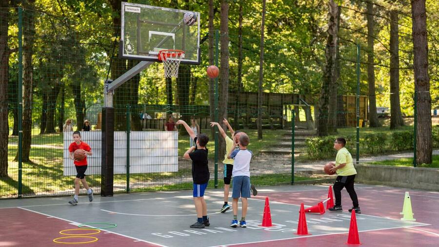 festival in 2025, children playing basketball