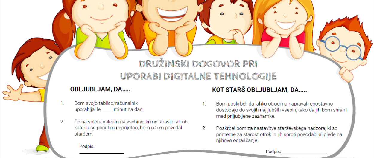 skica - dogovor o uporabi zaslonov