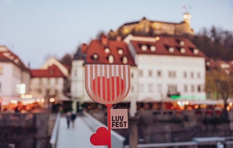 Ljubljanski grad in LUV fest. Foto: Marko Delbello Ocepek, Turizem Ljubljana