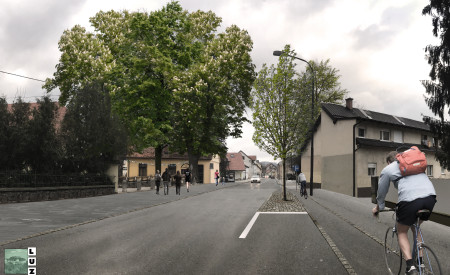 Fotomontaža nove podobe Vodnikove ceste, foto: arhiv LUZ