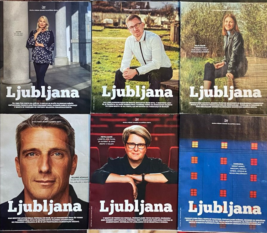 kolaž naslovnic glasila Ljubljana