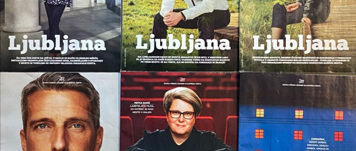 kolaž naslovnic glasila Ljubljana