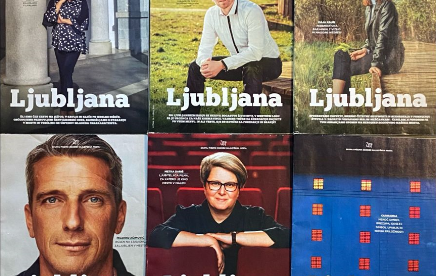 kolaž naslovnic glasila Ljubljana