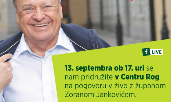 Vabilo na pogovor z Zoranom Jankovicem. Foto: arhiv MOL