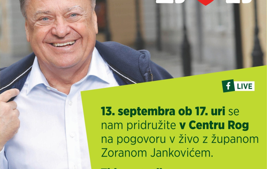 Vabilo na pogovor z Zoranom Jankovicem. Foto: arhiv MOL