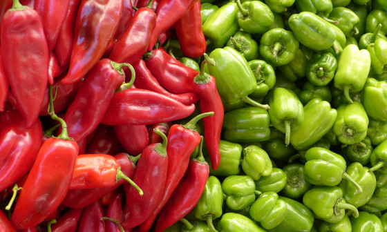 rdeca in zelena paprika pixabay