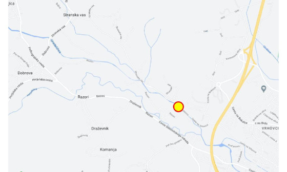 skica cesta na vrhovce