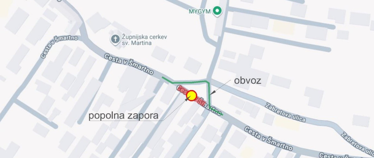 skica cesta v Smartno