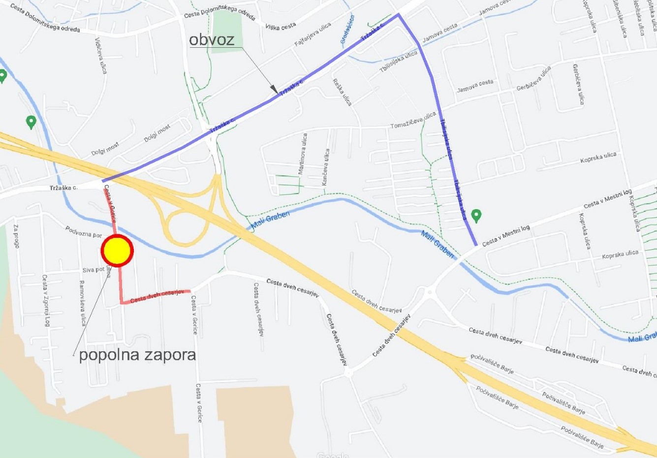 skica cesta v gorice