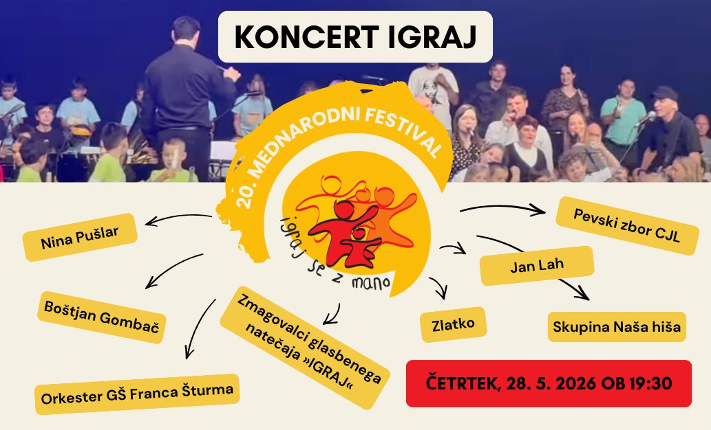 Vecerni koncert Igraj cetrtek 28052026