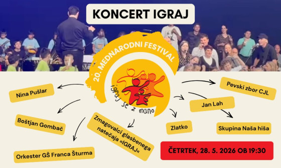 Vecerni koncert Igraj cetrtek 28052026