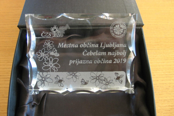 Nagrada - čebelam najbolj prijazna občina v letu 2019