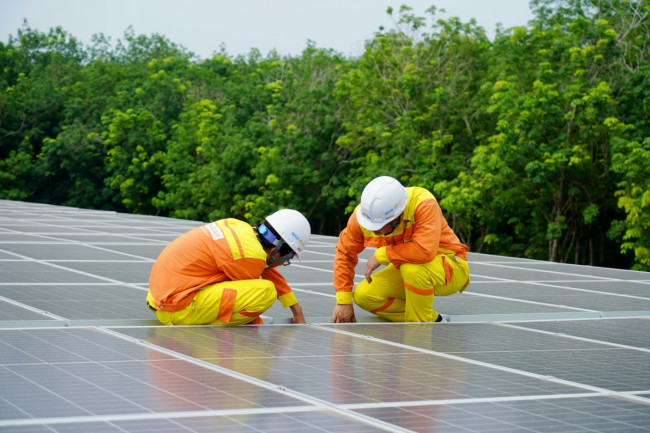 Delavci na sončni elektrarni Trinh Trần pexels