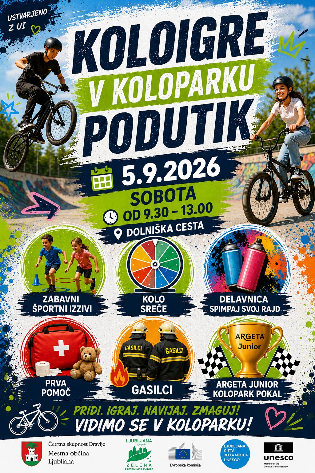 koloigre v koloparku CS Dravlje