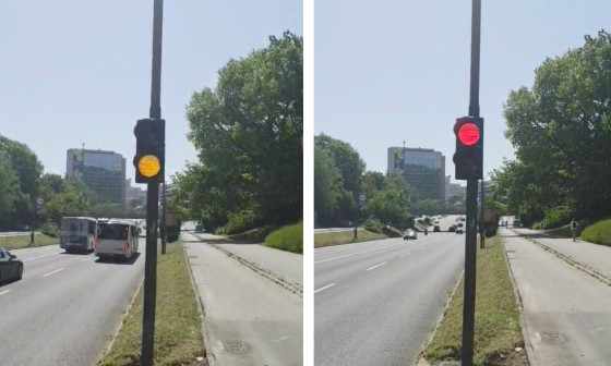 Semafor na Celovški cesti, ki bo voznike opozoril še pred izlivom vode na cestišče