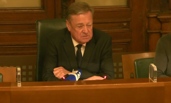 Novinarska konferenca, govornik župan MOL